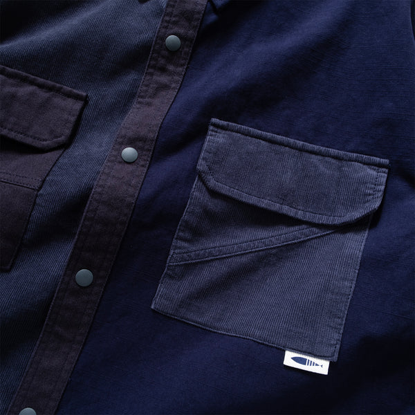 (ST415) Patchwork Work Shirt