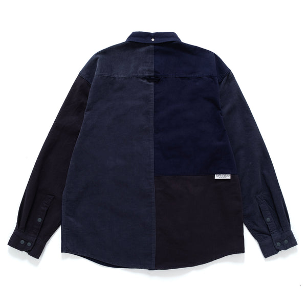 (ST415) Patchwork Work Shirt