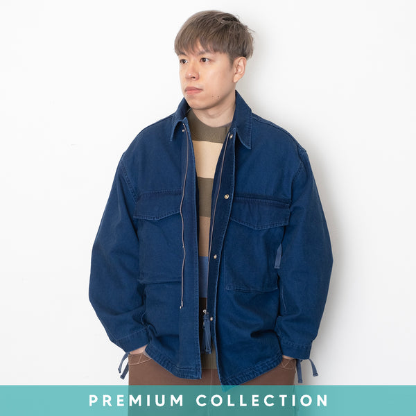 (JK382) Japanese Fabric Indigo M65 Field Jacket