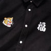 (ST432) Tiger Embroidery Corduroy Shirt