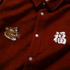 (ST432) Tiger Embroidery Corduroy Shirt