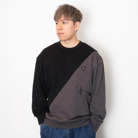 (ZT1405) Indigo Sashiko Switch Sleeve Tee