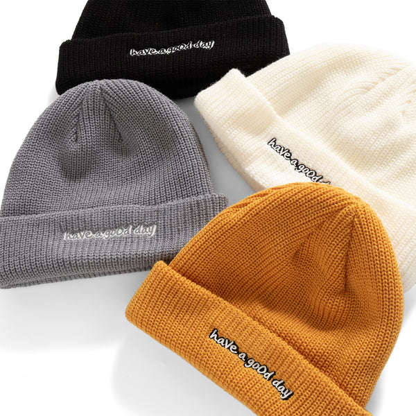 (ZC274) Have a GOOD DAY Embroidery Beanie (Online Exclusive)