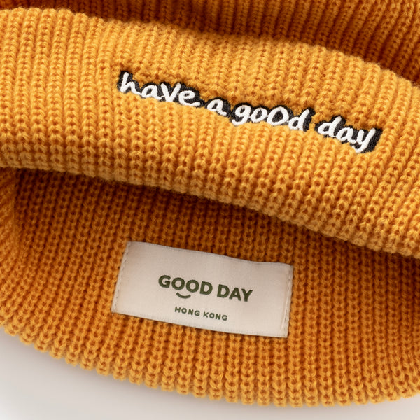 (ZC274) Have a GOOD DAY Embroidery Beanie (Online Exclusive)