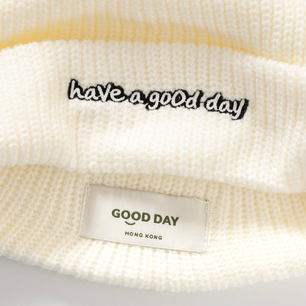 (ZC274) Have a GOOD DAY Embroidery Beanie (Online Exclusive)