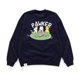 (ZW509) Pawker Embroidery Graphic Sweater