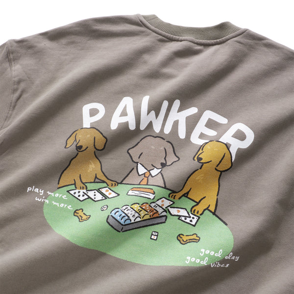 (ZW509) Pawker Embroidery Graphic Sweater