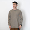 (TP1225) Heavyweight Henley Neck Long Sleeve Tee