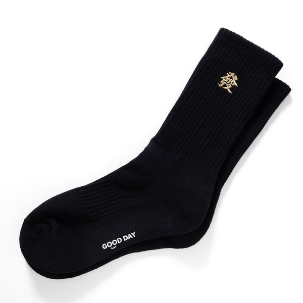 (ZA096) Mahjong Rich Embroidery Socks