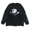 (EX581) Apple Graphic Washed Long Sleeve Tee