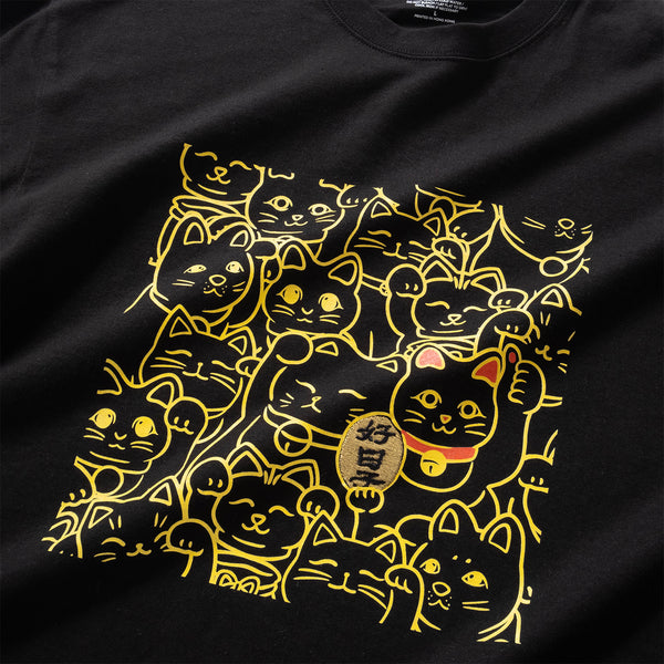 (ZT1607) Lucky Cat Embroidery Tee