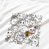 (ZT1607) Lucky Cat Embroidery Tee