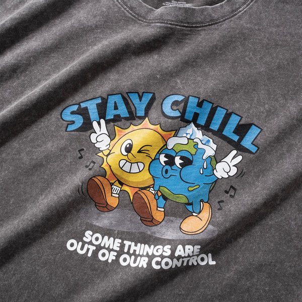 (ZT1629) Stay Chill Retro Graphic Tee