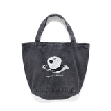 (EX582) Apple Graphic Washed Tote Bag