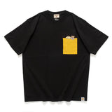 (EX471) Graphic Embroidery Pocket Tee