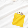 (EX471) Graphic Embroidery Pocket Tee