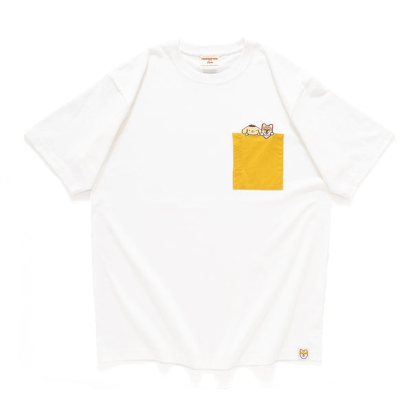 (EX471) Graphic Embroidery Pocket Tee