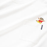 (EX484) Graphic Embroidery Pocket Tee