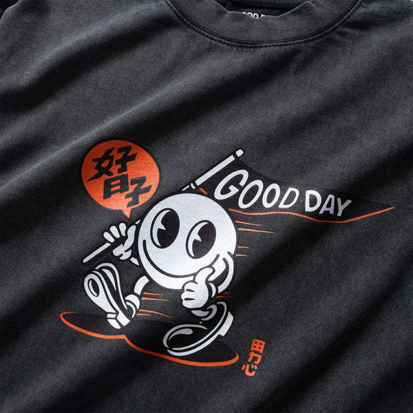 (EX585) GOOD DAY Flag Graphic Long Sleeve Tee