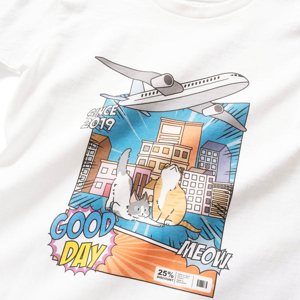 (ZT1538) Kids Purrrfect View Graphic Tee