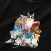 (ZT1484) King is Cat Graphic Cropped Tee