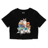 (ZT1484) King is Cat Graphic Cropped Tee