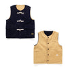 (JK380) 2 Face Corduroy Horn Button Vest