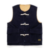 (JK380) 2 Face Corduroy Horn Button Vest