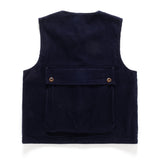 (JK380) 2 Face Corduroy Horn Button Vest