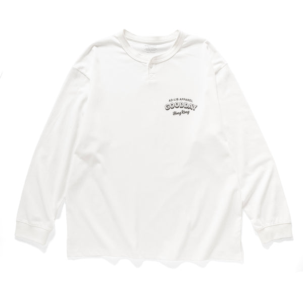 (ZT1617) Henley Neck Long Sleeve Tee (Online Exclusive)