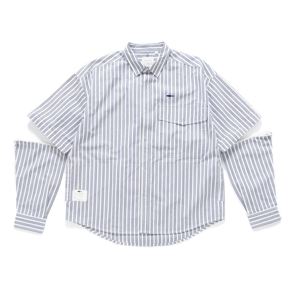 (ST402) 2 Ways Stripe Shirt