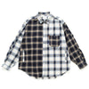 (ST408) Checks Pattern Patchwork Shirt