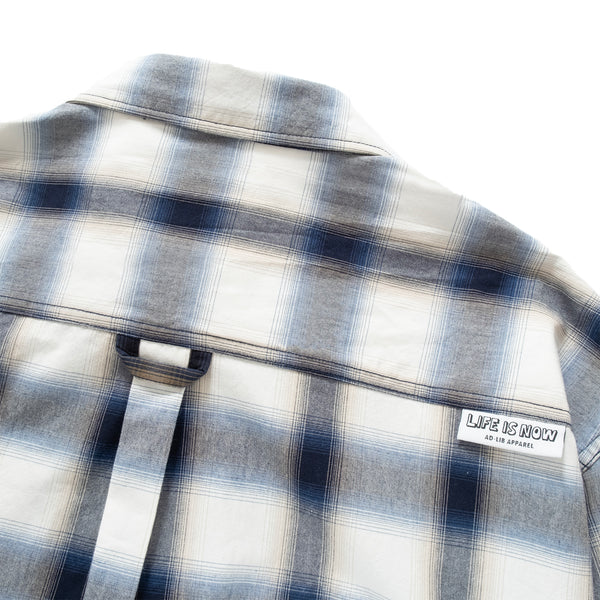 (ST408) Checks Pattern Patchwork Shirt