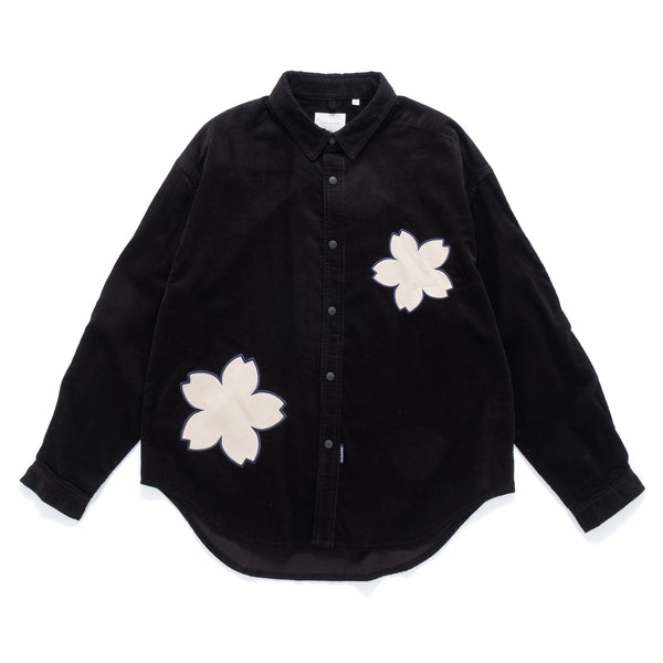 (ST414) Sakura Patch Corduroy Shirt