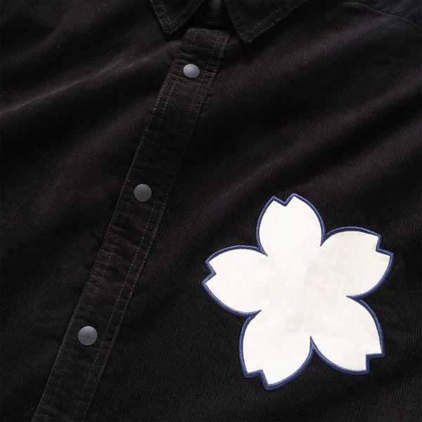 (ST414) Sakura Patch Corduroy Shirt