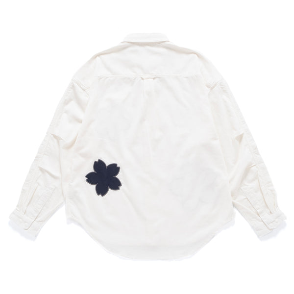 (ST414) Sakura Patch Corduroy Shirt