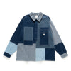 (ST420) Denim Patchwork Work Shirt