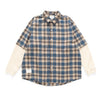 (ST430) Fannel Fake Layer Jersey Sleeve Shirt