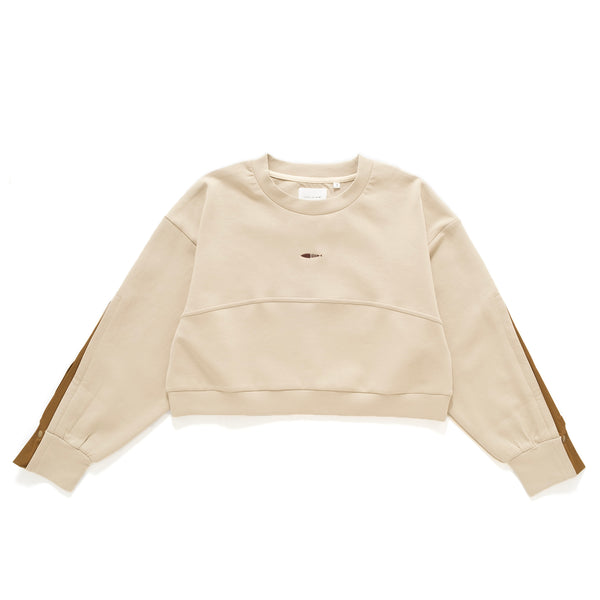 (SW476) Splited Sleeve Cropped Sweater