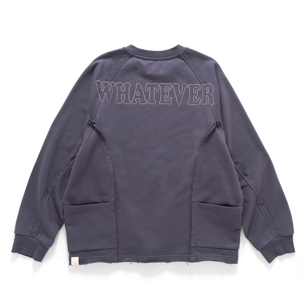 (SW485) Raw Edge Embroidery Sweater