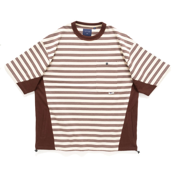 (TP1446) Stripe Contrast Tee