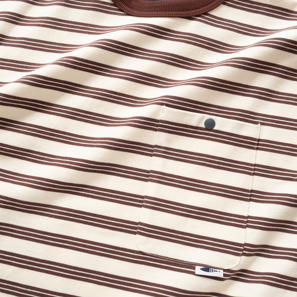 (TP1446) Stripe Contrast Tee