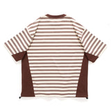 (TP1446) Stripe Contrast Tee