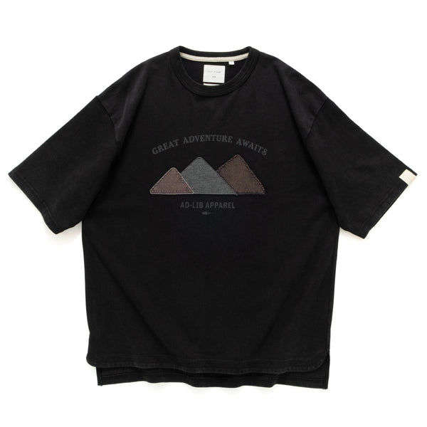 (TP1447) Mountains Patchwork Wash Tee