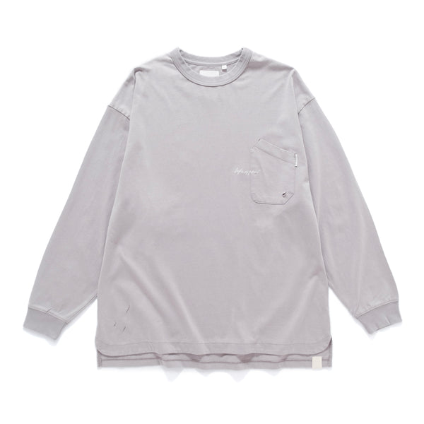 (TP1475) Garment Dye Wash Long Sleeve Pocket Tee