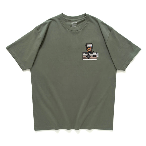 (ZT1505) Animal Camera Graphic Pocket Tee