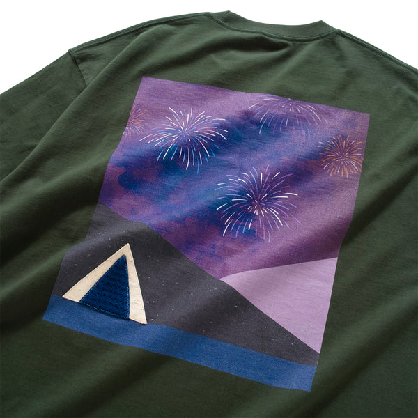 (ZT1435) Firework Graphic Embroidery Tee