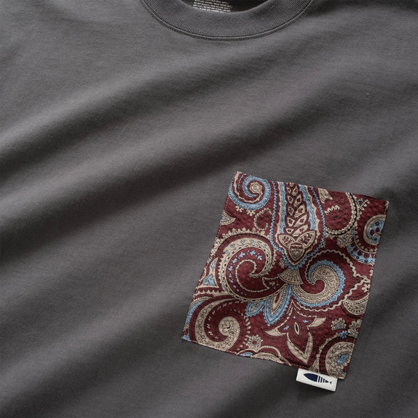 (ZT1437) Japan Paisley Fabric Pocket Tee