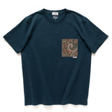 (ZT1437) Japan Paisley Fabric Pocket Tee