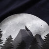 (ZT1459) Moonlight Wolf Embroidery Tee